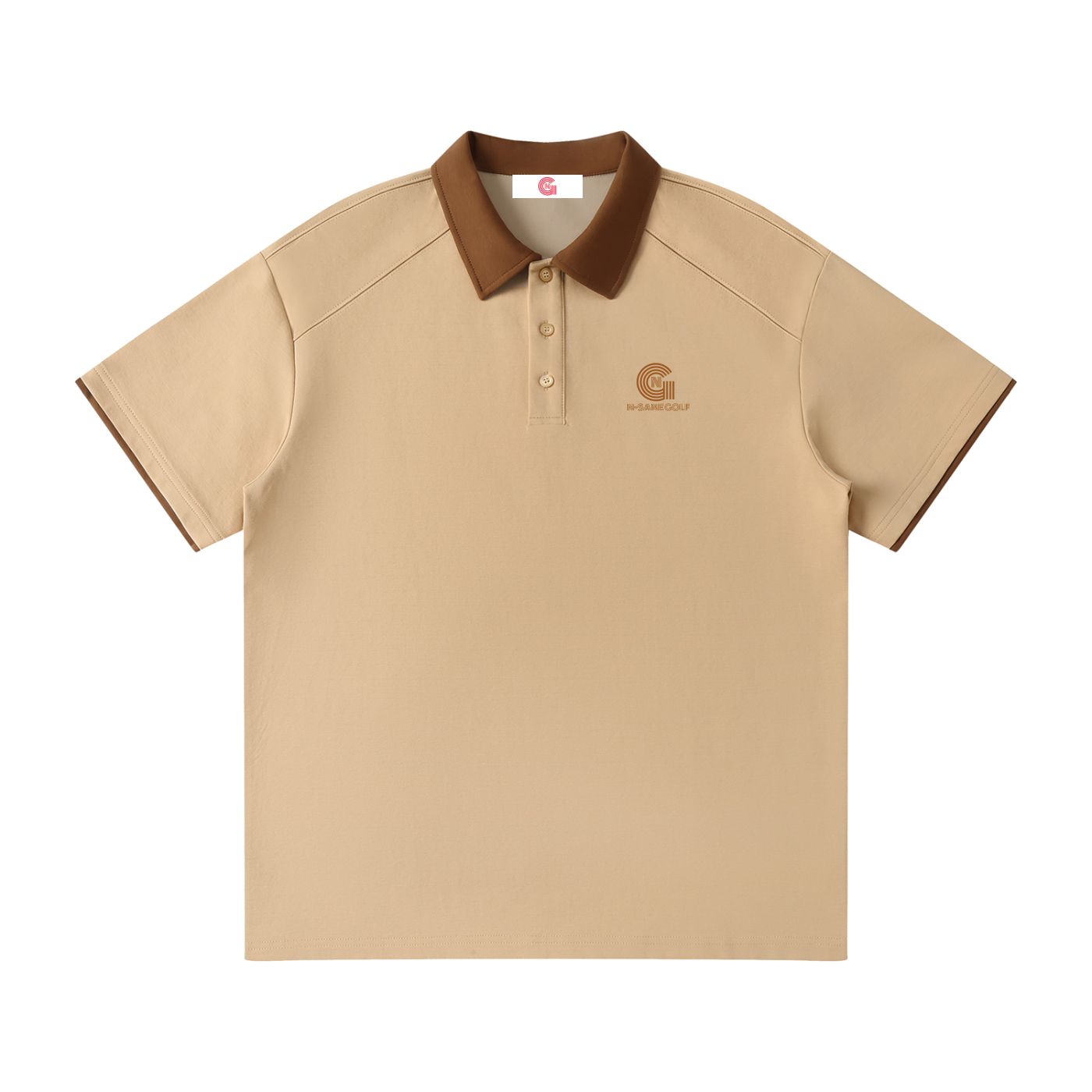 Contrast Collar Raglan Polo Shirt