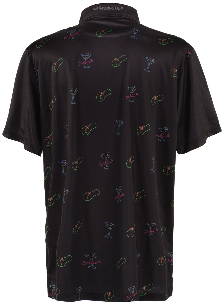 Cocktails & Greens Mens Golf Polo Shirt by ReadyGOLF