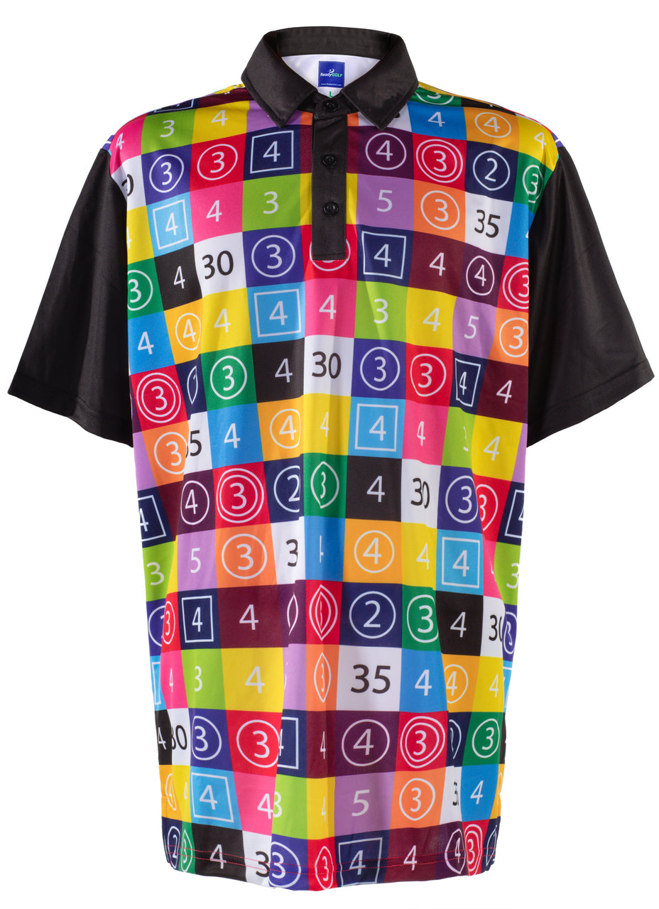 Scorecard Mens Golf Polo Shirt by ReadyGOLF