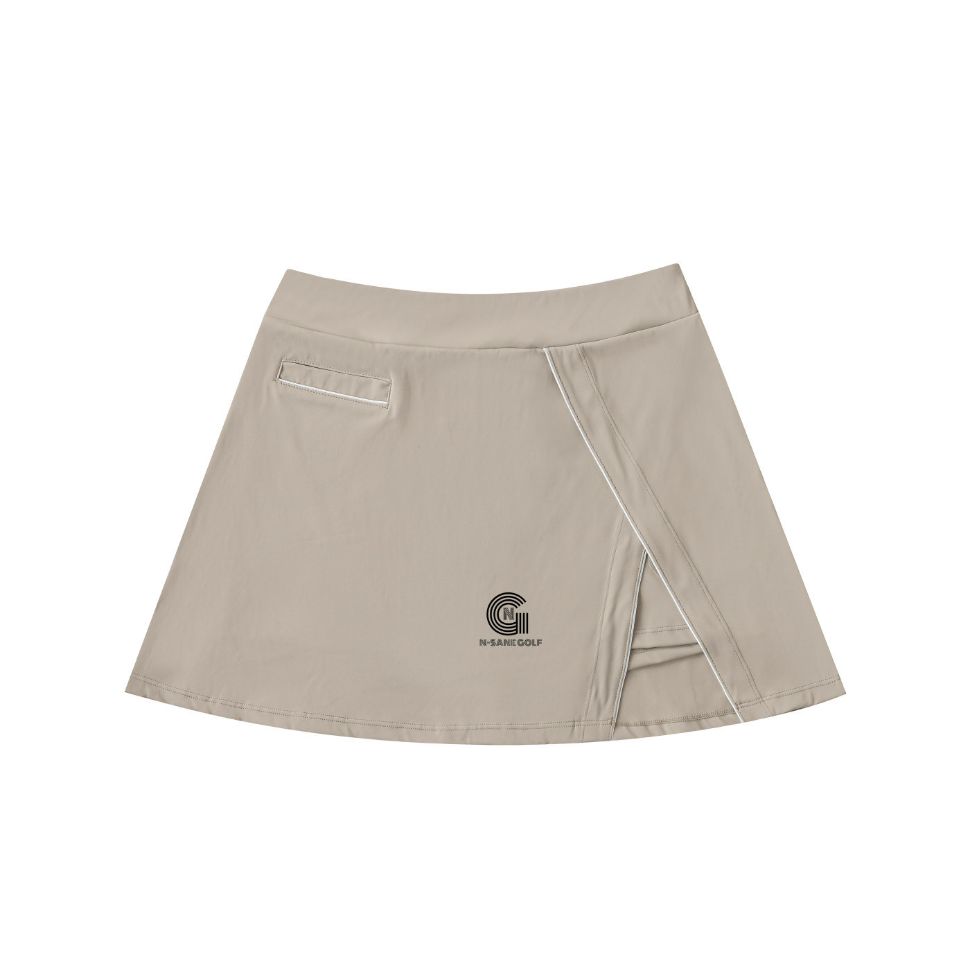 High-Waist Pocketed A-Line Skirt